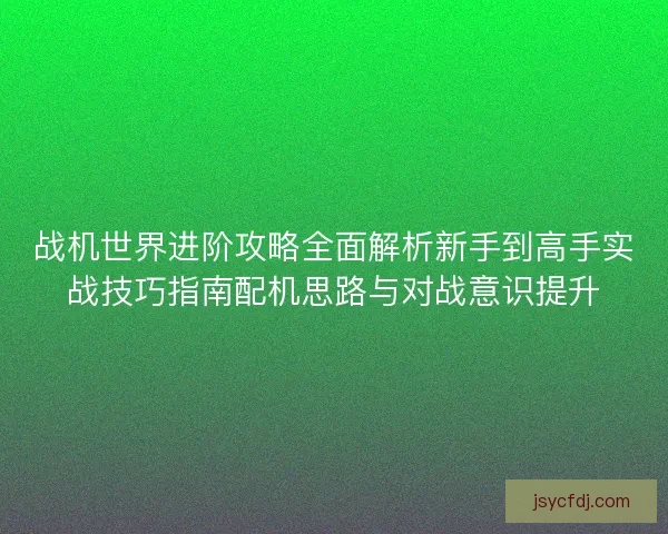 战机世界进阶攻略全面解析新手到高手实战技巧指南配机思路与对战意识提升
