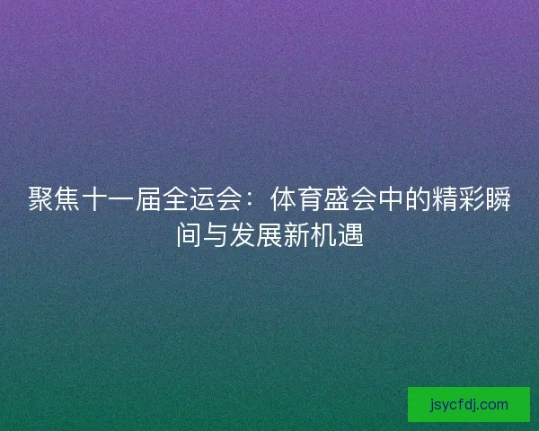 聚焦十一届全运会：体育盛会中的精彩瞬间与发展新机遇
